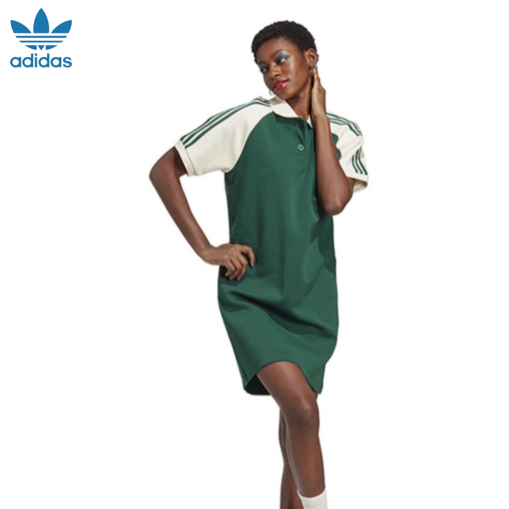 Đầm Thun POLO Tay Lửng Phối Màu Thời Trang Thể Thao Adidas IC5225