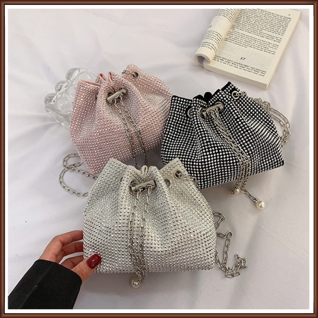 Túi Xách Đeo Vai Đính Đá Sang Trọng Đơn Giản Cho Nữ