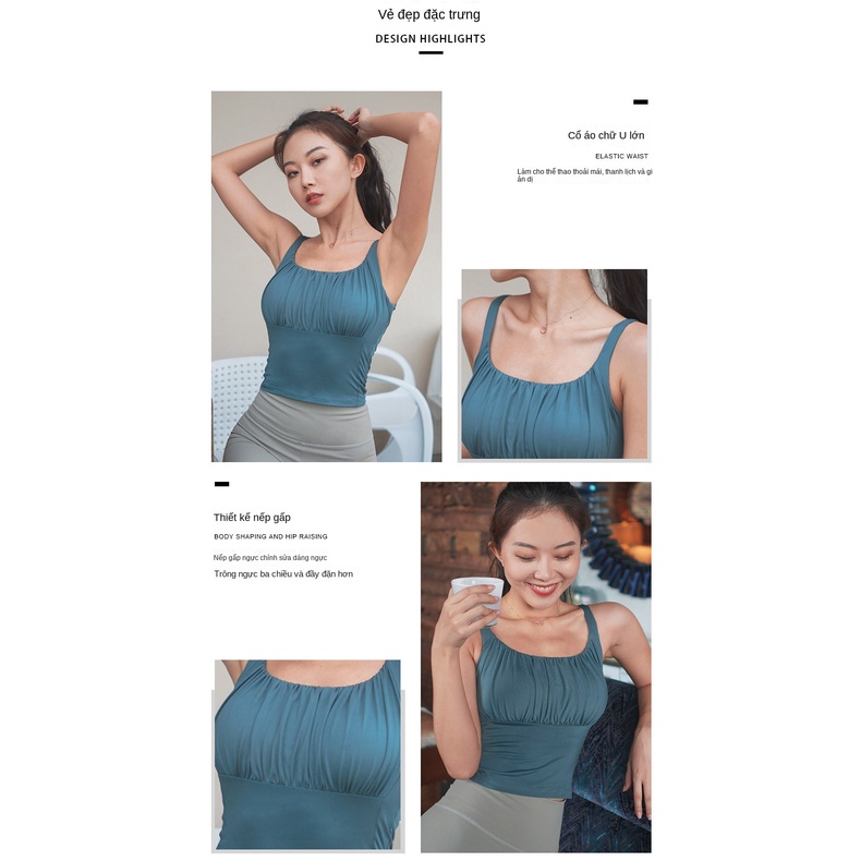 Áo Sát Nách Thể Thao Có Miếng Đệm Ngực Khô Nhanh Thoáng Khí Hàng Mới Dành Cho Bạn Nữ