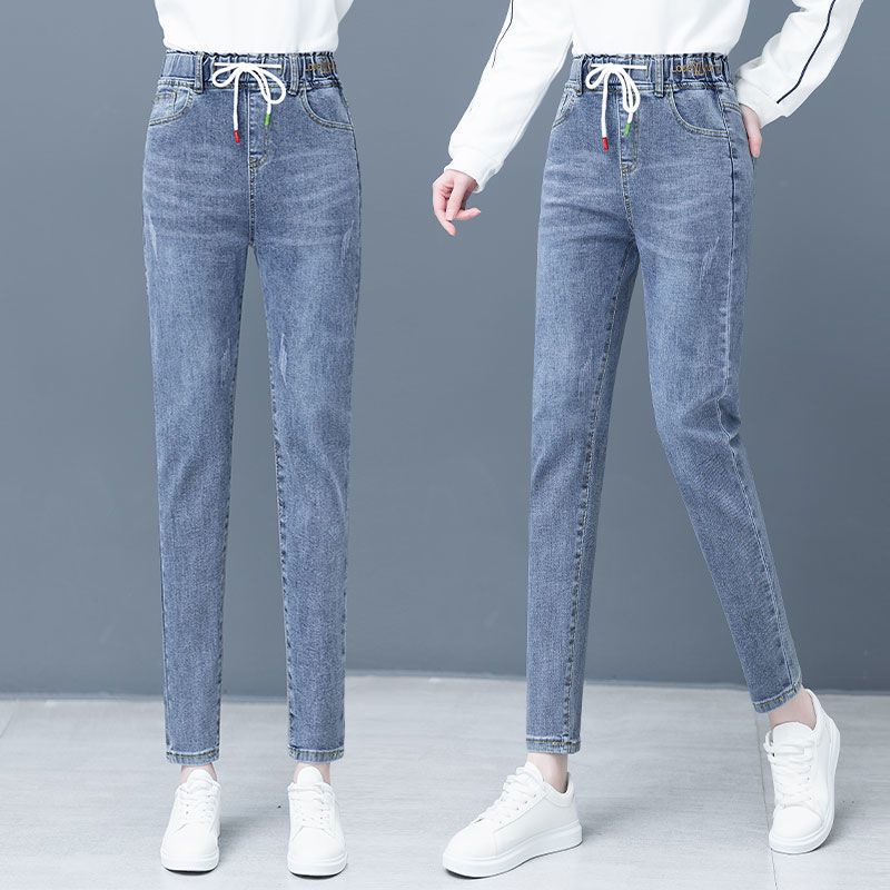 Quần Jean Lưng Cao Dáng Ôm Thời Trang Xuân Thu Hàn Quốc 2022 Cho Nữ