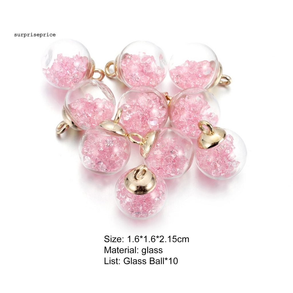 Bộ 10 Mặt Dây Chuyền Bằng Thủy Tinh Trong Suốt Bắt Mắt Tiện Dụng Cho SPA / Gia Đình