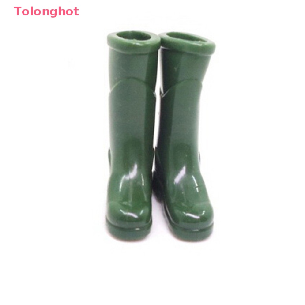 Giày Bốt Cao Su Đi Mưa Trang Trí Nhà Búp Bê Tỉ Lệ 1 / 12