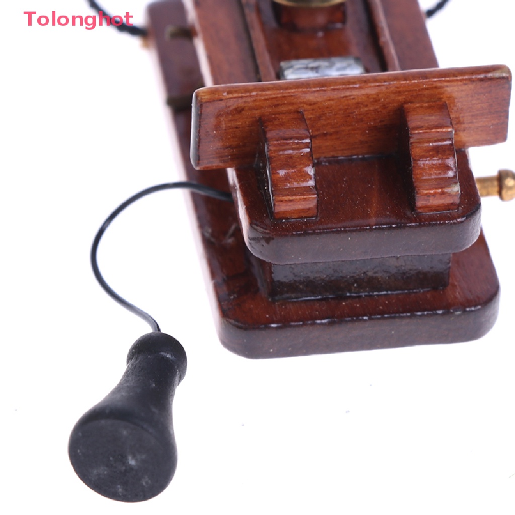 Giá Đỡ Điện Thoại Treo Tường Phong Cách Cổ Điển Cho Nhà Búp Bê Tỉ Lệ 1: 12