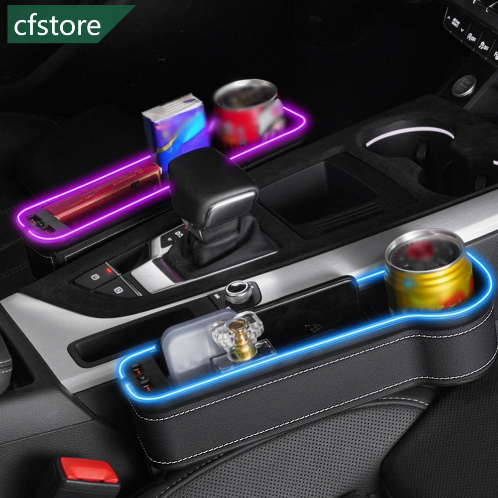 Hộp Đựng Đồ Gắn Khe Hở Ghế Ngồi Xe Hơi Có 2 Cổng Sạc USB L7Q9