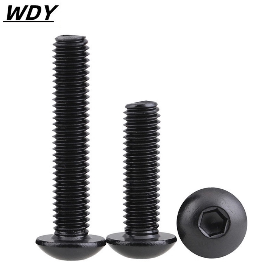 Vít Lục Giác Nửa Đầu Tròn Bằng Thép Không Gỉ 304 Màu Đen M5 / M6 / M8