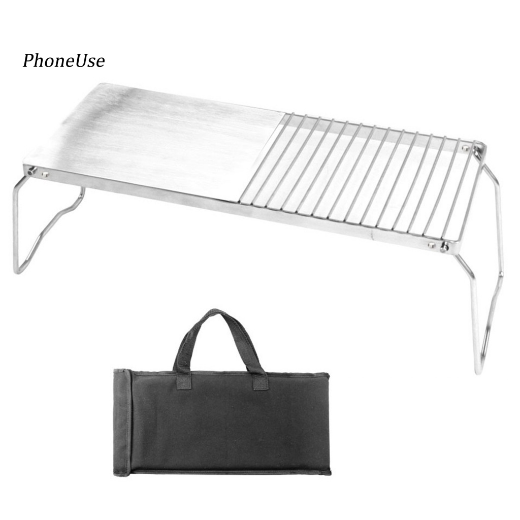 Bếp Nướng Bbq Bằng Da PU Có Thể Gấp Gọn Tiện Dụng Mang Theo Cắm Trại