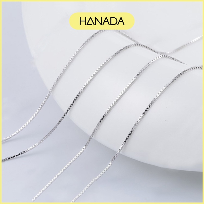 Dây Chuyền Trơn Bạc 925 Vòng Cổ Bạc Đơn Giản Phụ Kiện Thời Trang Nữ Hanada