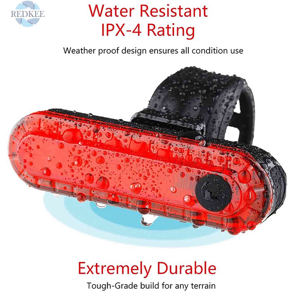 Đèn Đuôi Xe Đạp Có Thể Sạc Lại Bằng Cổng USB Tiện Dụng