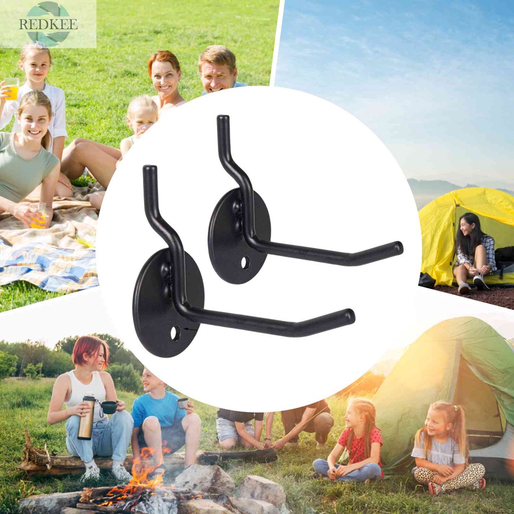 Set 2 Móc Treo Tấm Chắn Gió Có Thể Gấp Gọn Tiện Dụng Khi Đi Cắm Trại