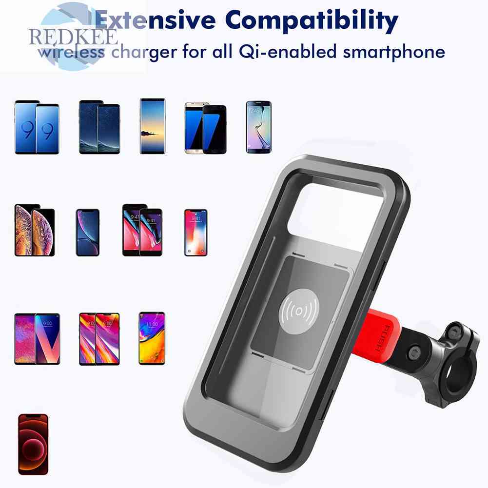 Túi Đựng Điện Thoại Sạc Không Dây Chống Nước Cho Xe Đạp