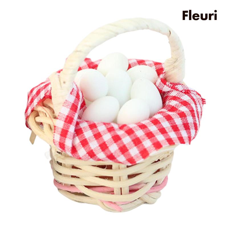 Mô Hình Rổ Đựng Trứng Trang Trí Nhà Búp Bê Tỉ Lệ 1 / 12