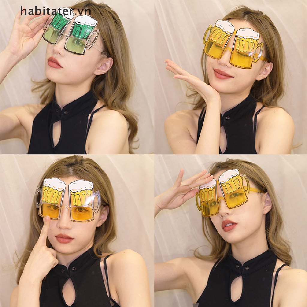 Kính Mát Hình Ly Bia Phong Cách Hawaii Vui Nhộn Trang Trí Tiệc Giáng Sinh