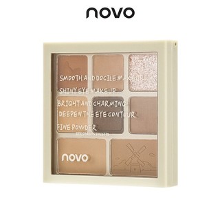 Bảng Phấn Mắt Màu Lì Ánh Ngọc Trai Tự Nhiên Tích Hợp Phấn Má NOVO HHMBM088
