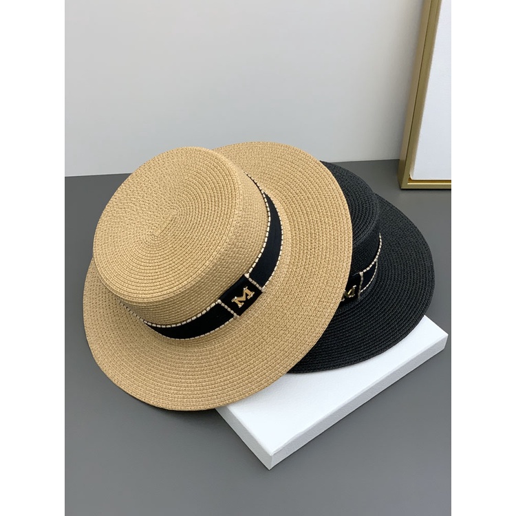 Mũ Cói Đi Biển Phong Cách Anh Quốc Cổ Điển Thời Trang Xuân Hè Cho Nữ