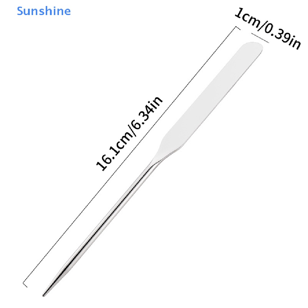 1 Set Dụng Cụ Tán Kem Nền Dạng Que Hai Đầu Bằng Thép Không Gỉ Tiện Dụng