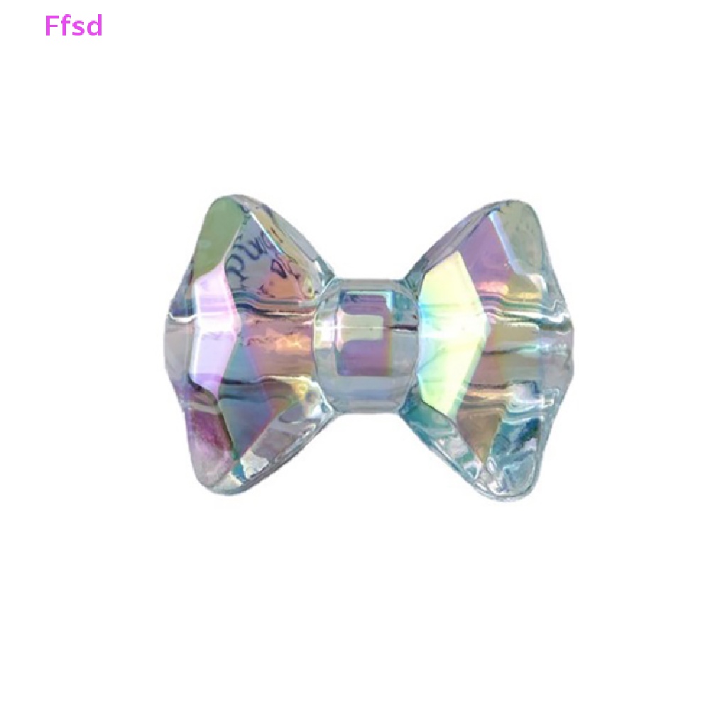 {Ffsd} Set 10 Hạt Acrylic Trong Suốt Hình Gấu Thắt Nơ Nhiều Màu Sắc Làm Trang Sức Thủ Công * Bán Chạy