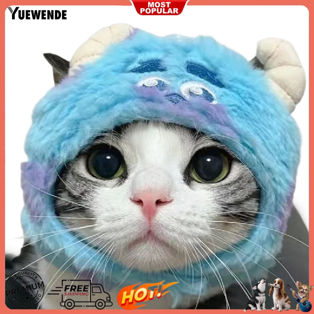 Mũ Đội Trọng Lượng Nhẹ Họa Tiết Hoạt Hình Vui Nhộn Dành Cho Chó Mèo