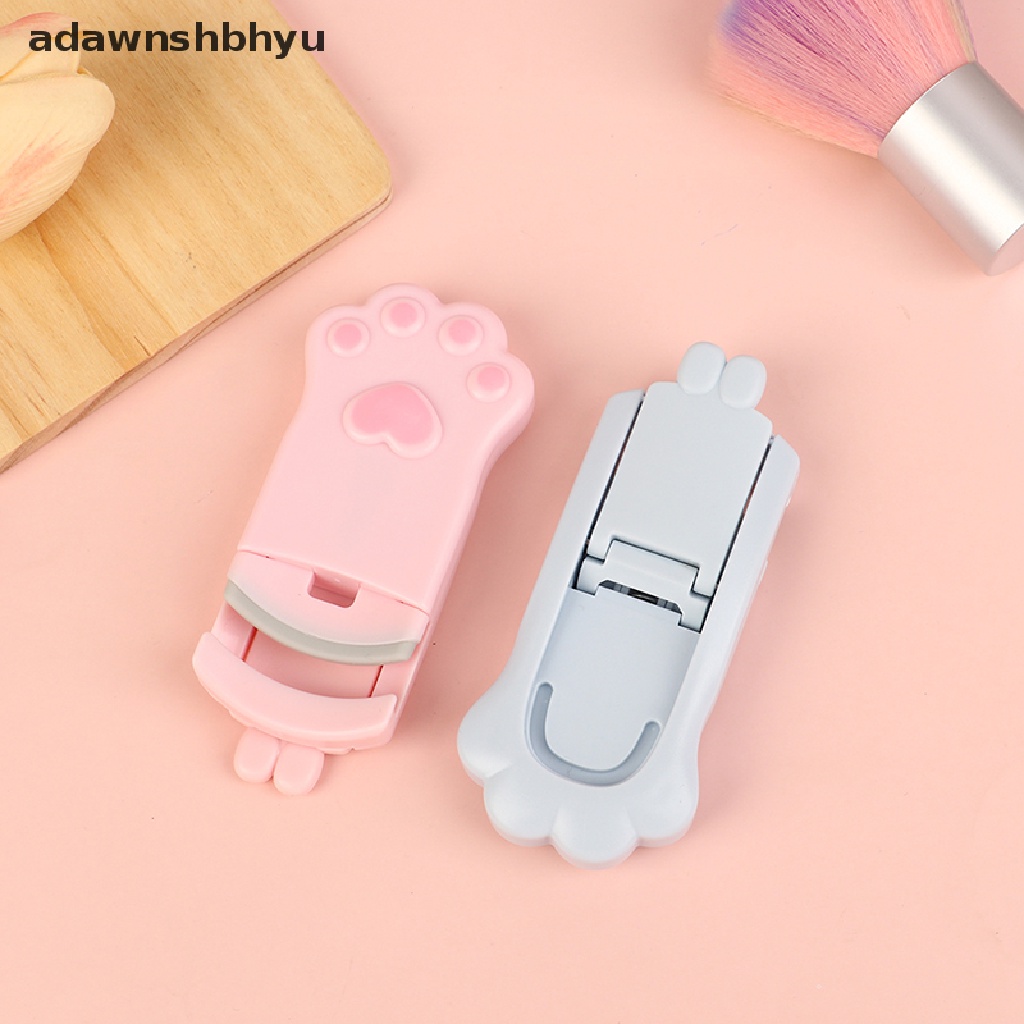 1 Bộ Dụng Cụ Uốn Cong Lông Mi Bằng Nhựa Hình Chân Mèo Mini Dễ Thương