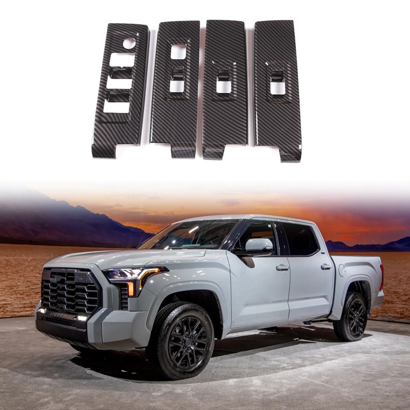 Khung Gắn Tay Vịn Cửa Sổ Xe Hơi Bằng Sợi Carbon Cho Toyota Tacoma 2022 2023 LHD