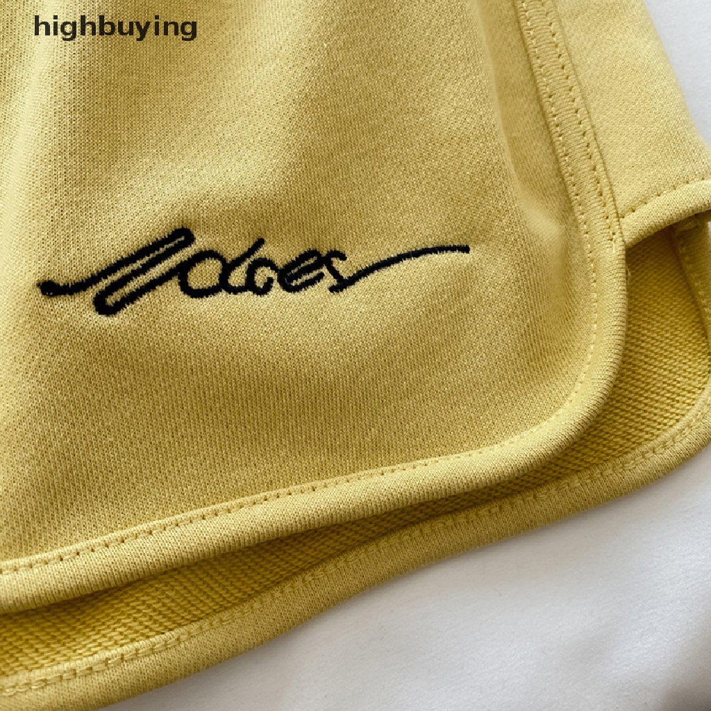 Quần Short Lưng Thun Dây Rút Thêu Chữ Belle Thời Trang Cho Nữ