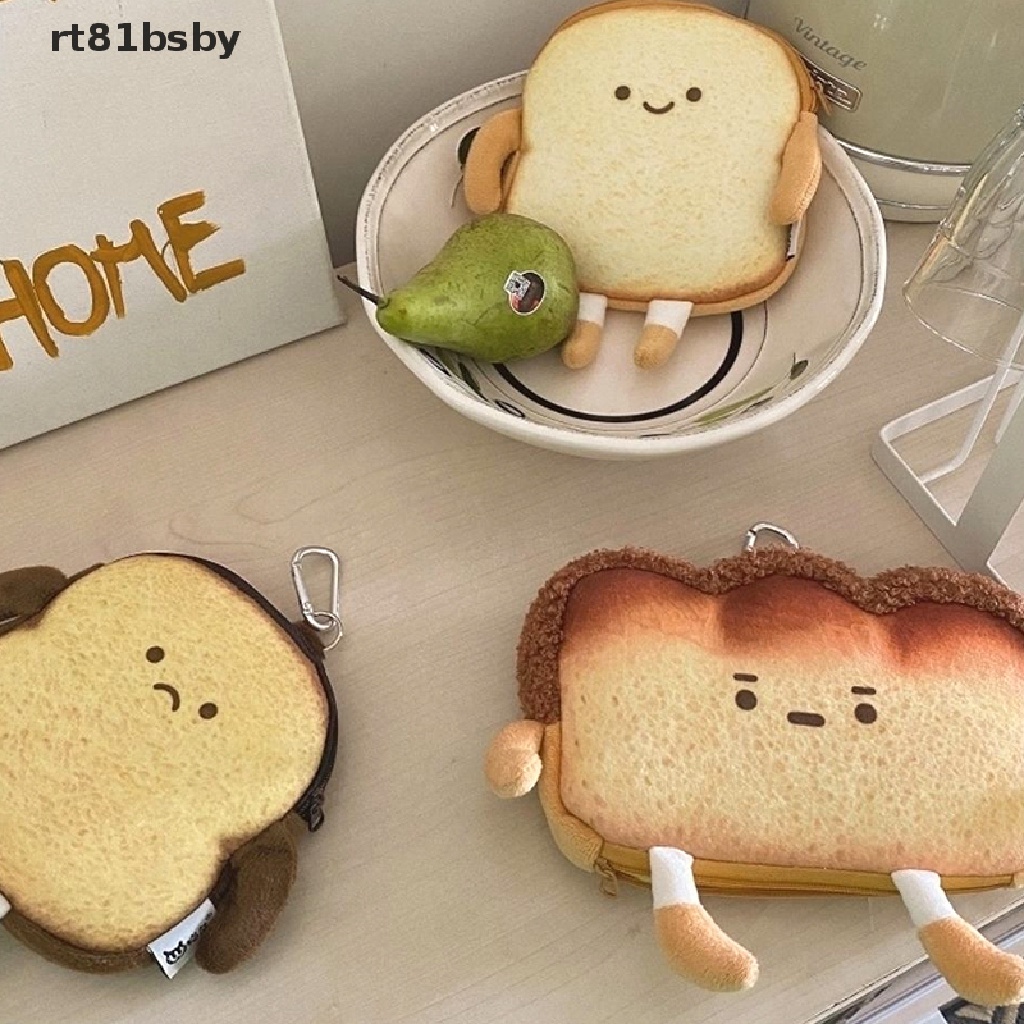 Túi xách đeo chéo hình bánh mì nhồi bông xinh xắn