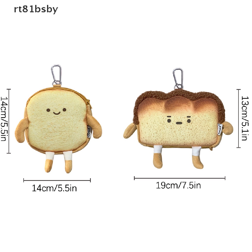 Túi xách đeo chéo hình bánh mì nhồi bông xinh xắn