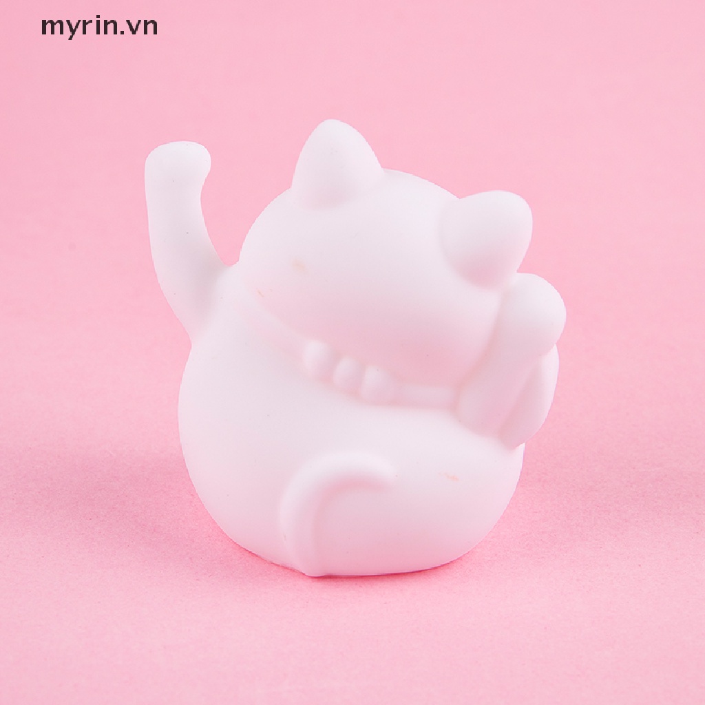 Mèo May Mắn Bằng Nhựa pvc Dễ Thương Dùng Trang Trí
