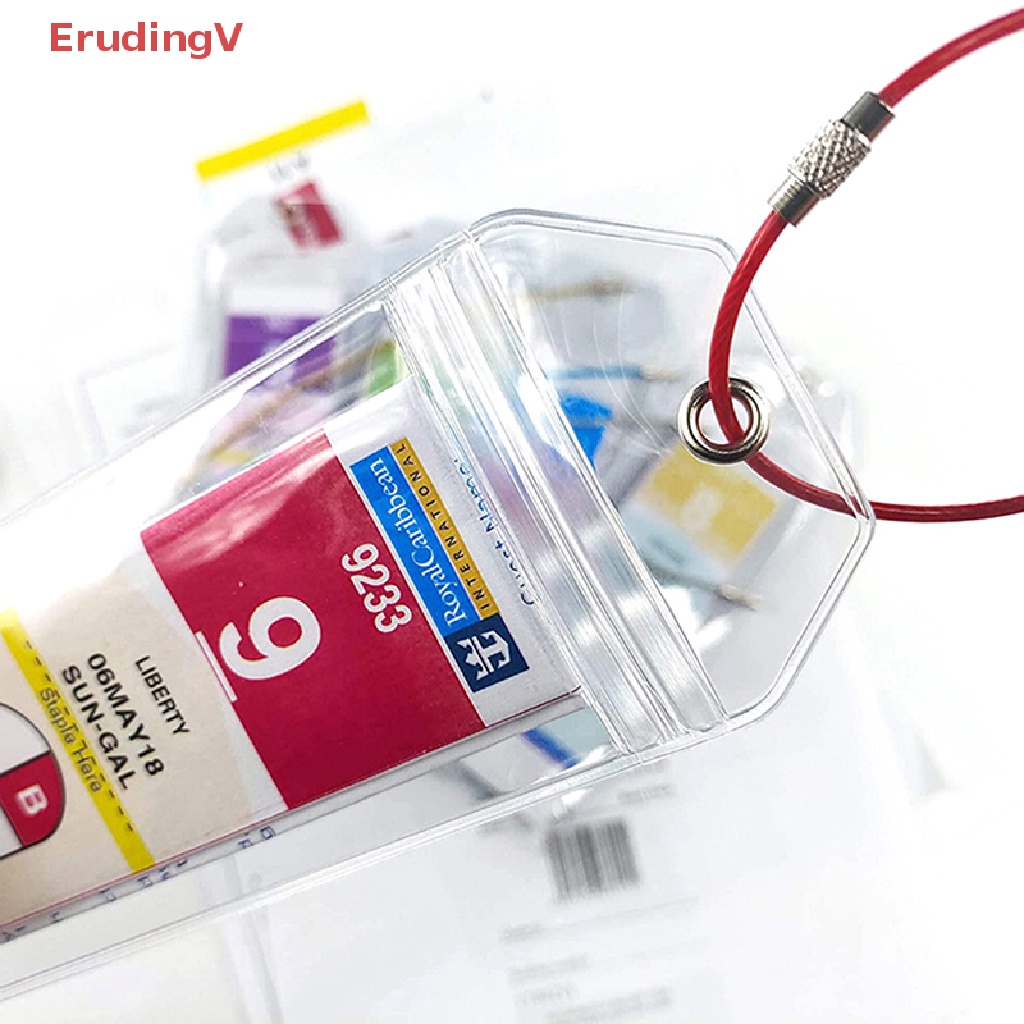 [ErudingV] 1 Thẻ Hành Lý Có Dây Khóa Kéo Bằng Nhựa PVC Dày [Mới]