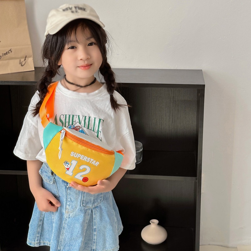 Túi Đeo Chéo Trước Ngực In Chữ Phong Cách Hàn Quốc Màu Sắc Dành Cho Trẻ Em