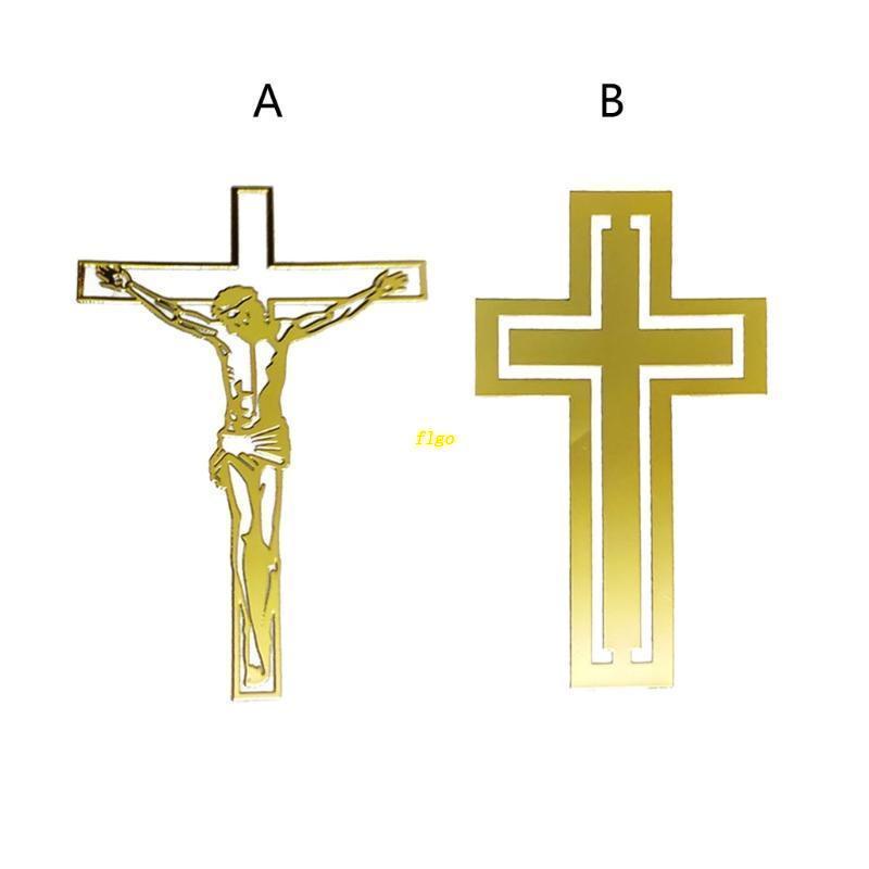 Bộ 5 Tấm Sticker Dán Trang Trí Điện Thoại Bằng Kim Loại Họa Tiết Chữ Thập Độc Đáo