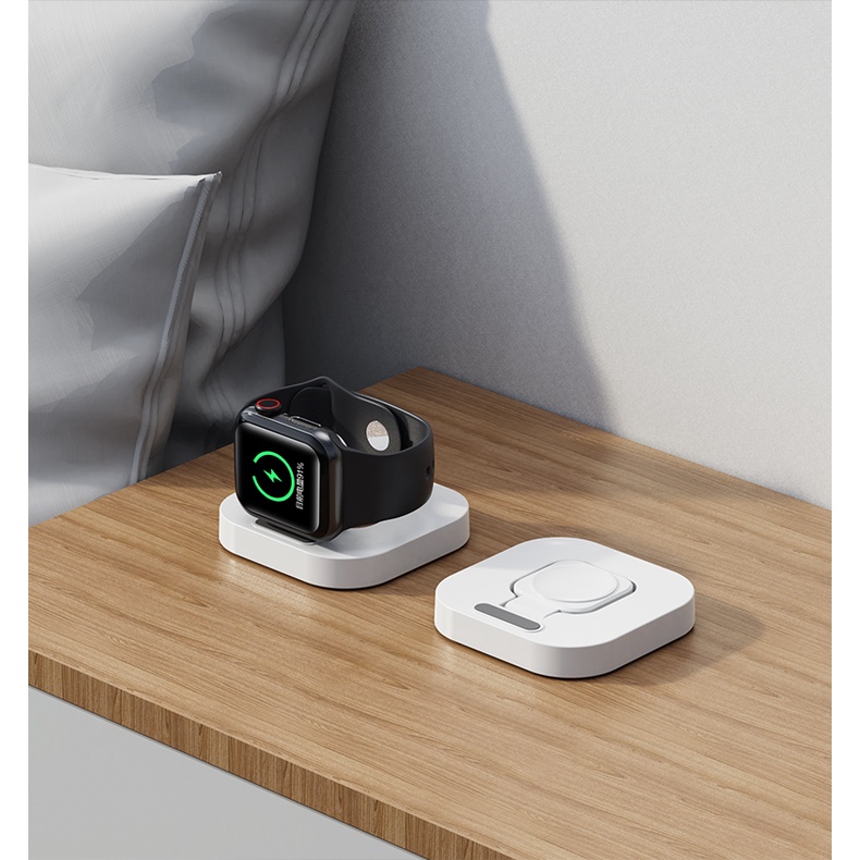 Đế Sạc Không Dây Mini Có Nam Châm Gấp Được Cho Apple Watch series 8 7 6 5 4 SE 3 2 iWatch Type C