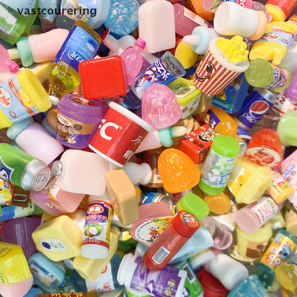 Set 5 Đồ Ăn Vặt Siêu Thị Mini Dễ Thương Cho Nhà Búp Bê