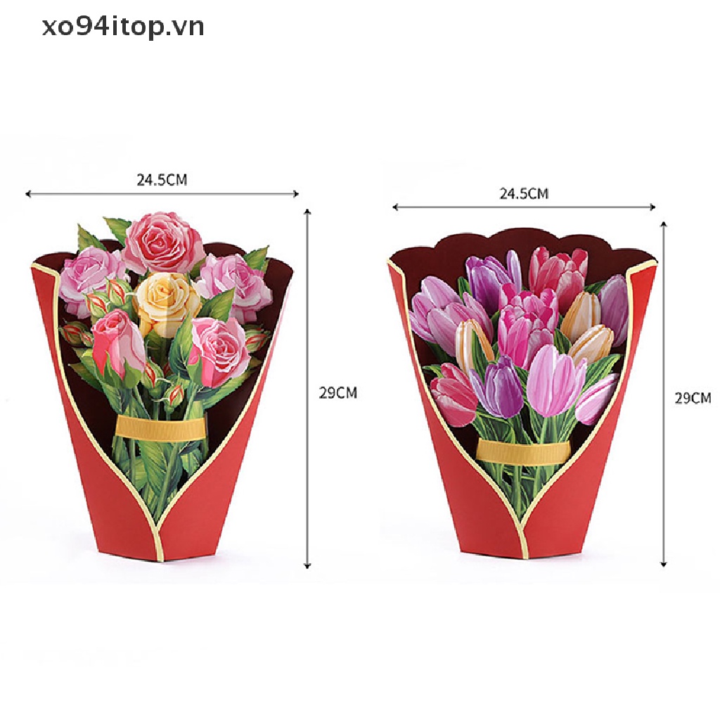 Bó Hoa 3D Xinh Xắn Dùng Để Trang Trí