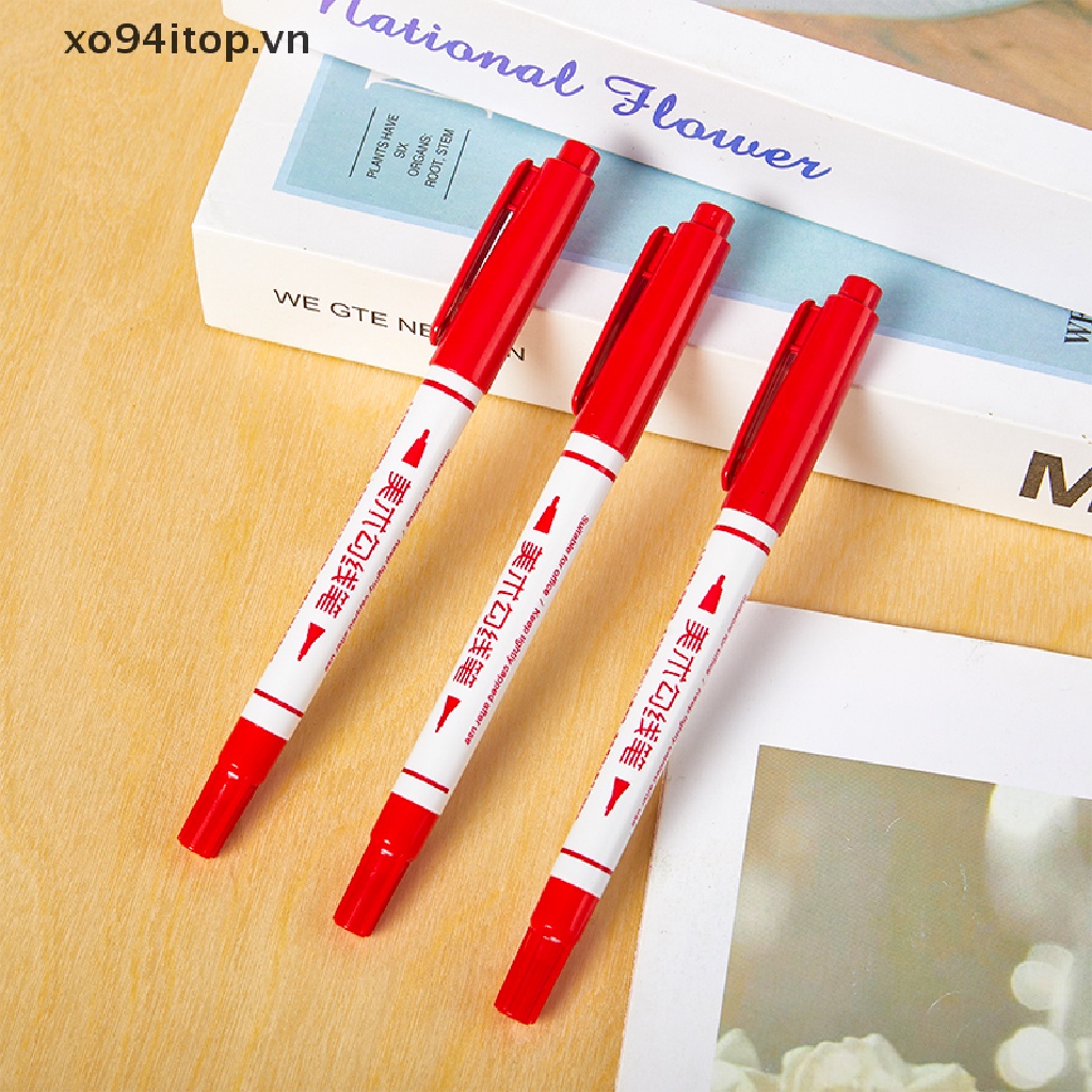 Xoitop Set 10 Bút Lông Hai Đầu Có Móc Dầu Chống Mài Mòn Dùng Trong Nghệ Thuật / Văn Phòng