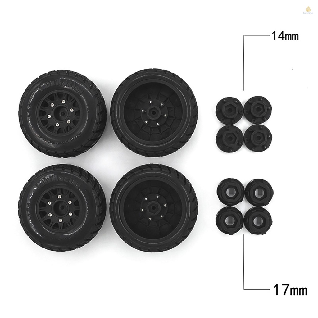 Set 4 Bánh Xe Thay Thế 12MM 14MM 17MM Cho Xe Địa Hình Điều Khiển Từ Xa Arma TRX HSP Tamiya HPI