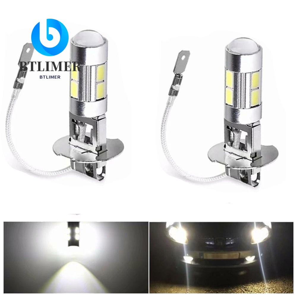 BTLIMER 2 Đèn Pha Chống Sương Mù 10-SMD 5630 H3 Cho Xe Hơi