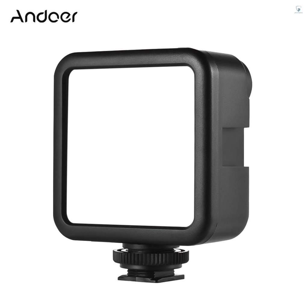 Đèn LED Mini Andoer W49S 5600K 5W Kèm Pin 3 Giá Đỡ Có Thể Sạc Lại