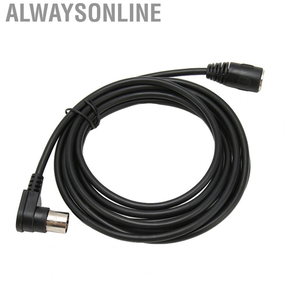 Alwaysonline 90 Degree MIDI Din Extension Cable 5 Pin DIN Male to Female Adapter for Professional Mixers  Systems Broadcast