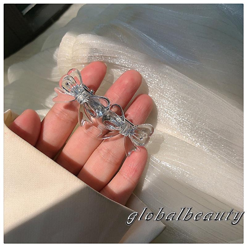 1 / 2 Kẹp Tóc Nơ Nhựa Trong Suốt Thời Trang 00GB