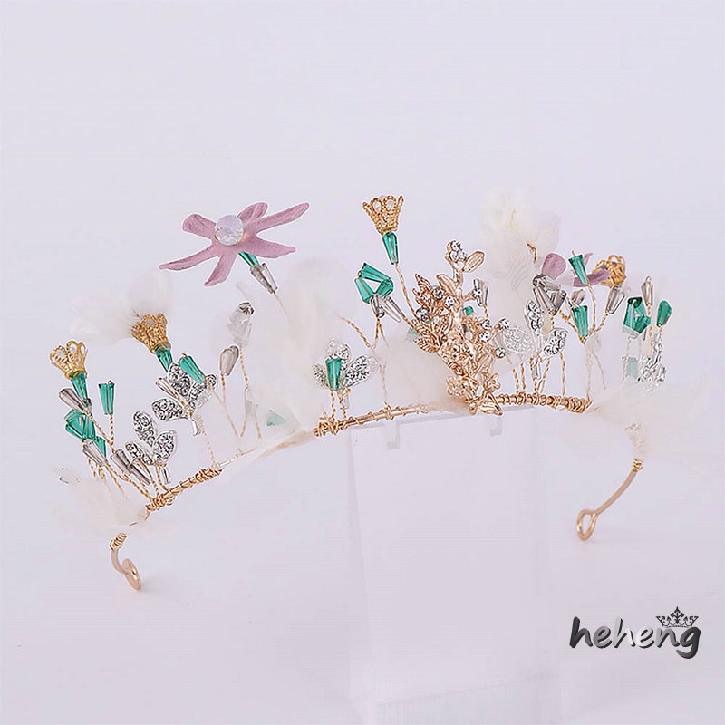 Băng Đô Cài Tóc Hình Vương Miện Có Đính Đá Lấp Lánh