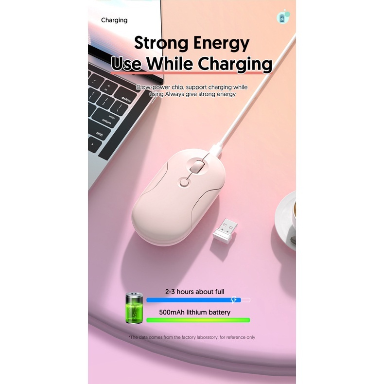 Chuột Bluetooth 2.4G BT5.2 Không Dây Hai Chế Độ Yên Tĩnh Cho PC Laptop Notebook