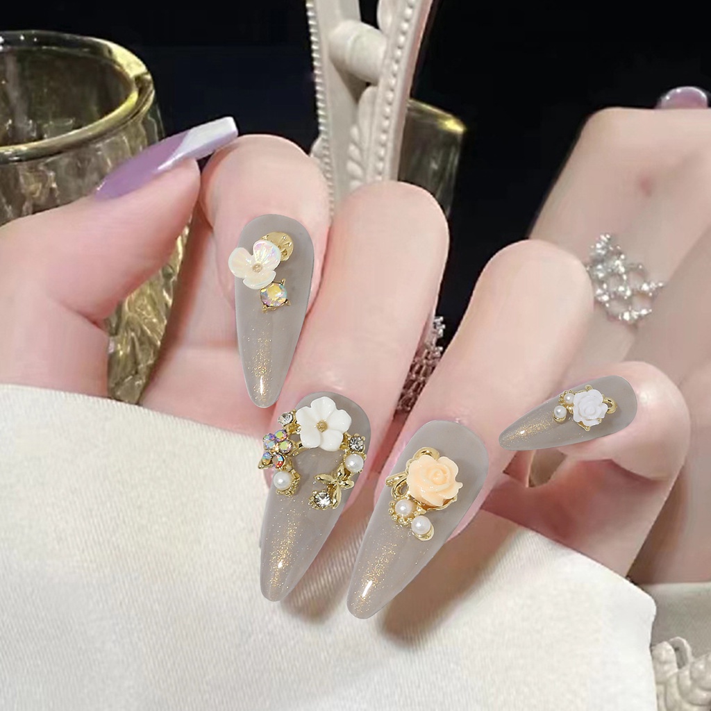 Bộ 10 Miếng Dán Móng Tay Lấp Lánh DIY