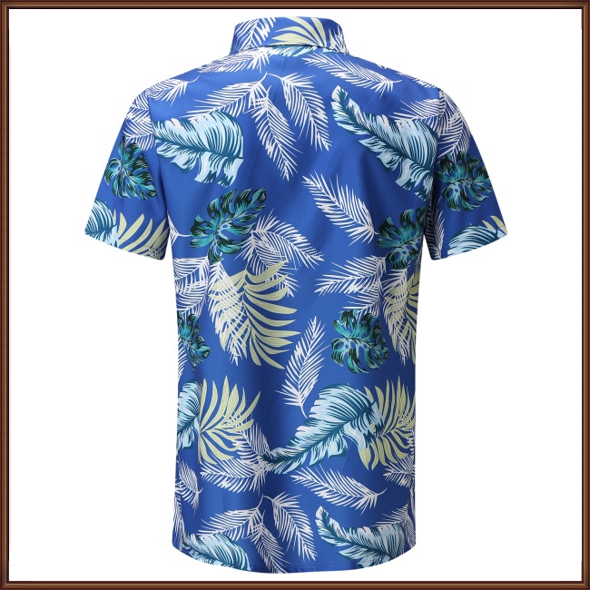 Áo Sơ Mi Ngắn Tay Dáng Ôm Thoáng Khí In Hoa Thời Trang Mùa Hè Dành Cho Nam