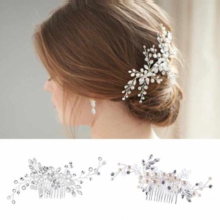HABELYI Lược Cài Tóc Cô Dâu Đính Hoa