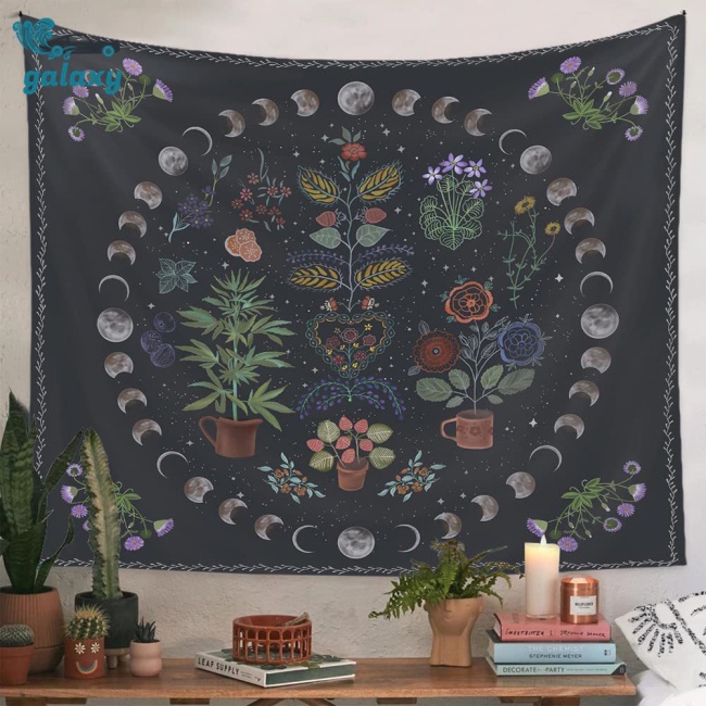 Galaxy Thảm Treo Tường In Họa Tiết Mandala Bohemian Kích Thước 150 X 130cm / 60 X 50Inch Trang Trí Phòng Ngủ