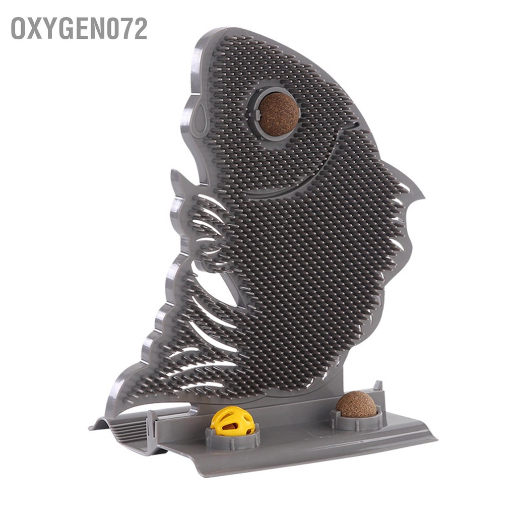 Oxygen072 Máy Mát Xa Mặt Tường Mèo Tự Chải Lông Có Thể Tháo Rời Thân Thiện Với Da Hình Cá Chà Bài Góc Catnip Chuông