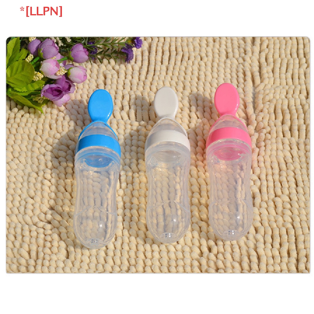 1 Muỗng Ăn Dặm Bằng Silicon Mềm 90ml Tiện Dụng Cho Bé