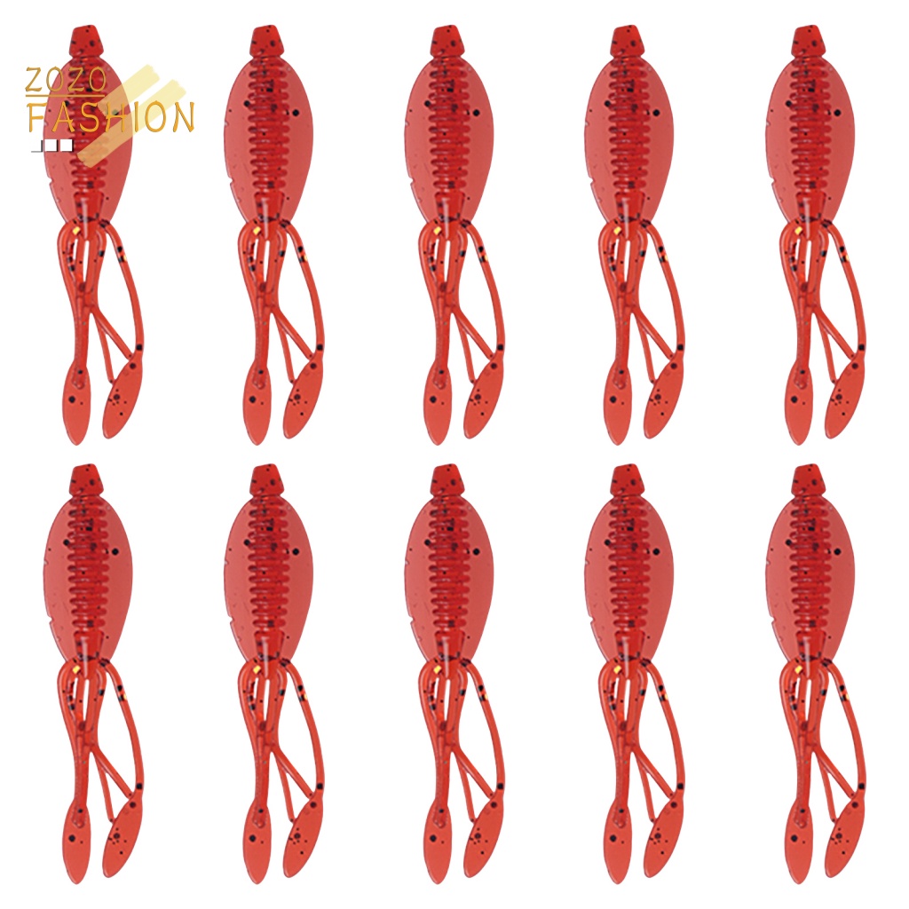 Bộ 10 Mồi Câu Cá Hình Bạch Tuộc Mềm Nhiều Màu Sắc