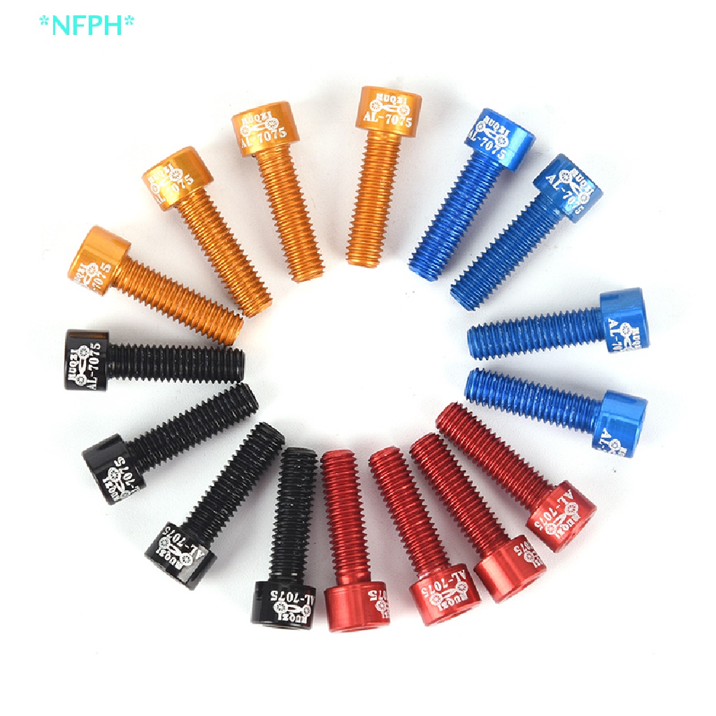 Bộ 4 Ốc Vít M5 X 17Mm Bằng Hợp Kim Nhôm Gắn Tay Lái Xe Đạp Mới