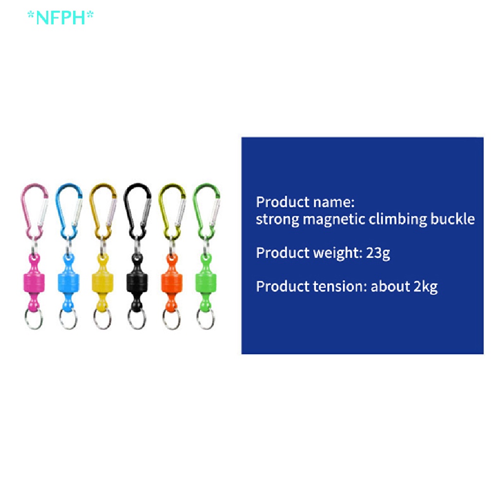 Dây Móc Khóa Nam Châm Treo Đồ Dùng Câu Cá / Leo Núi Chống Thất Lạc Tiện Dụng Mới